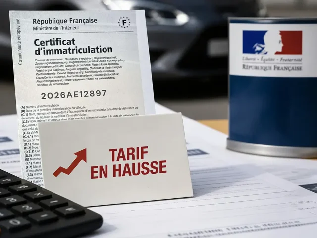 Augmentation du prix des cartes grises en 2026